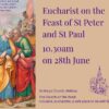 28th June 2026 10.30am – Eucharist on the Feast of St Peter and St Paul