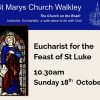 18th October 2026 10.30am – Luke the Evangelist – Eucharist.